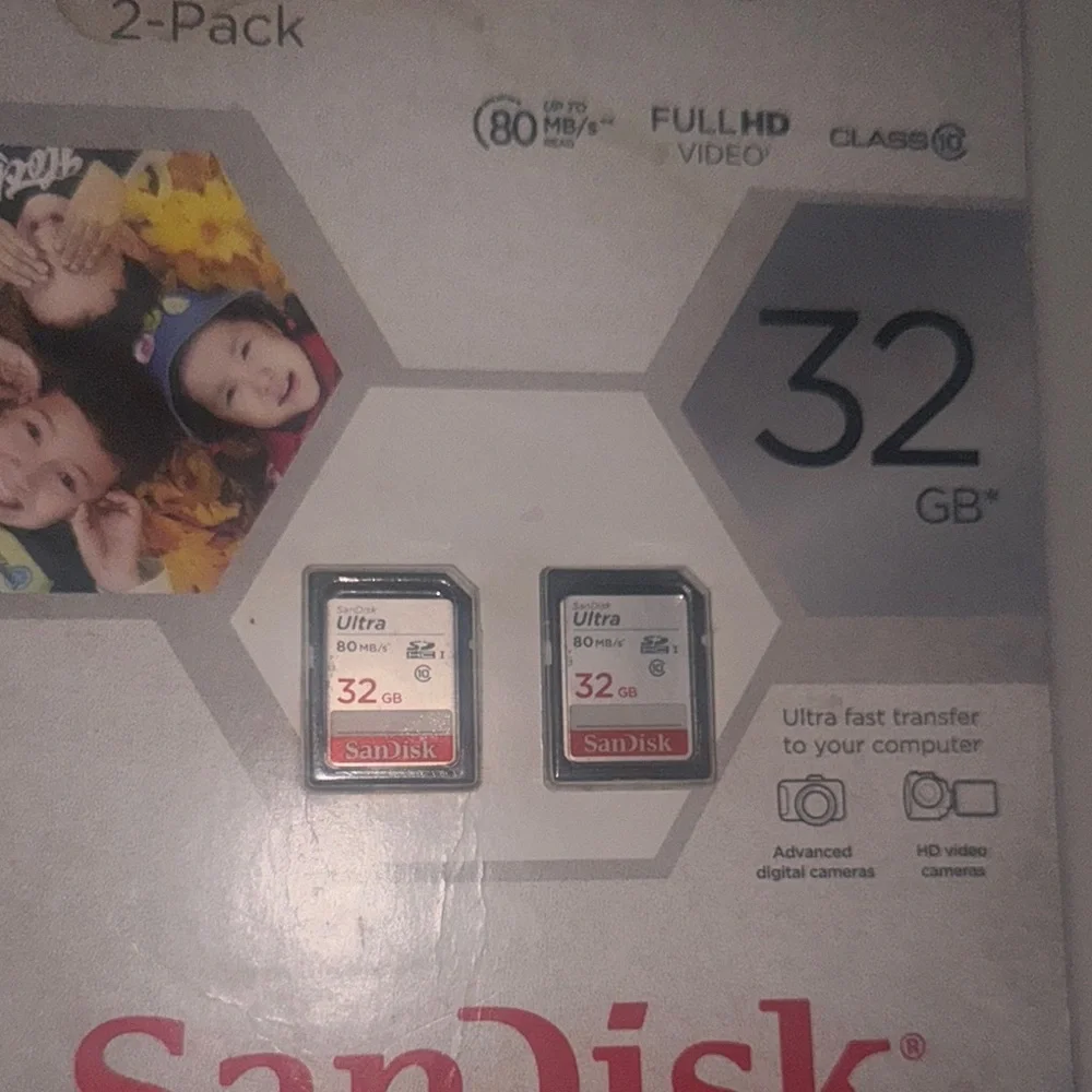 SanDisk Ultra SDHC UHS-I Card 32GB 2-Pack